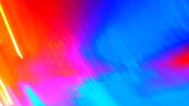 Her renkten noktaların kaotik hareketi. Parlak renkler. Gece şehir ışıkları. Ekran koruyucu. Video sanatı grafikleri.