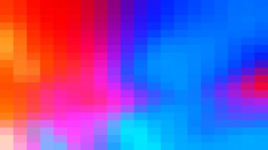 Her renkten renk piksellerinin kaotik hareketi. Kaleydoskop. Ekran koruyucu. Video sanatı grafikleri.