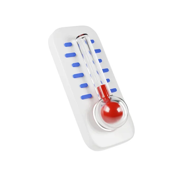 Termómetro Que Muestra Temperaturas Frías Renderizado Ilustración Símbolo Baja Temperatura —  Fotos de Stock
