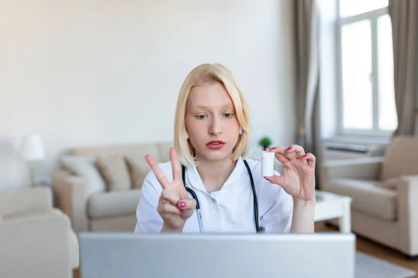 Female doctor having online therapy with her patient\'s, giving them advice while using telemedicine as a new normal during COVID-19 pandemic outbreak