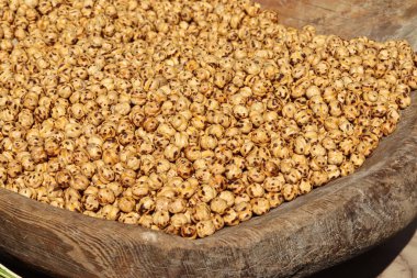 Yakın plan Kızarmış Bezelye Arkaplanı