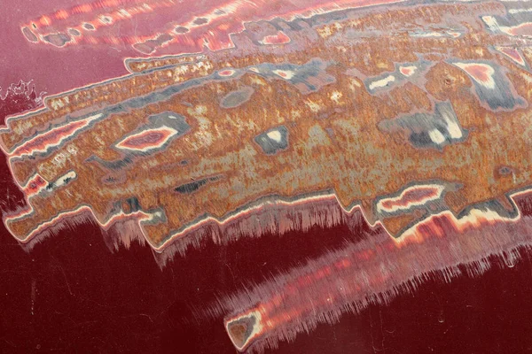 Metalen Gecorrodeerde Textuur Geoxideerde Achtergrond — Stockfoto