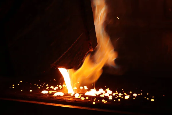 Metal Endüstrisi Çalışıyor Dökümhane Fabrikası — Stok fotoğraf