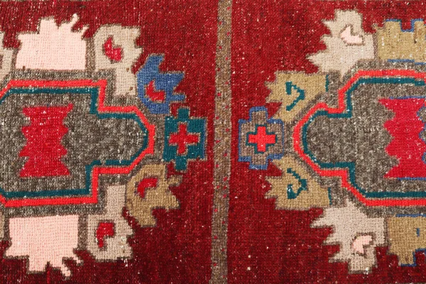 織りカーペットからの色のテクスチャとパターン — ストック写真