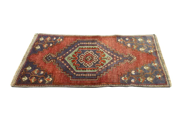 Handgewebter Dekorativer Türkischer Teppich Aus Wolle — Stockfoto