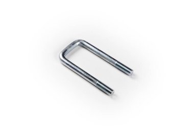 Beyaz arka planda çelik vidalar