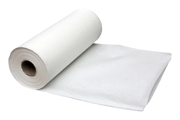 Rouleau Serviette Papier Sur Fond Blanc — Photo