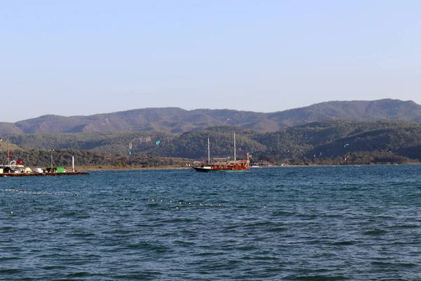 Mugla Akyaka Widok Morze Koncepcja Urlopu — Zdjęcie stockowe