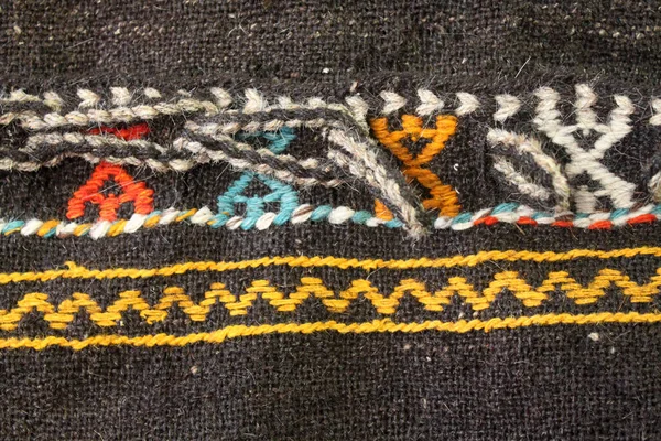 手編みのウールラグのクローズアップ — ストック写真