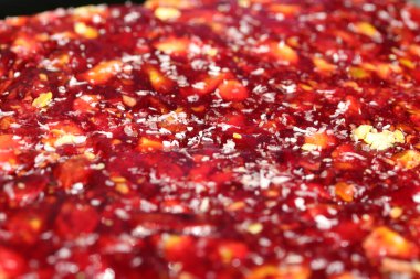 Geleneksel Türk Lokum Şekerlemelerinin Macro 'su.