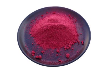 Ahududu tozu yakın plan. Stüdyo çekimi.