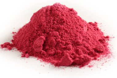 Ahududu tozu yakın plan. Stüdyo çekimi.