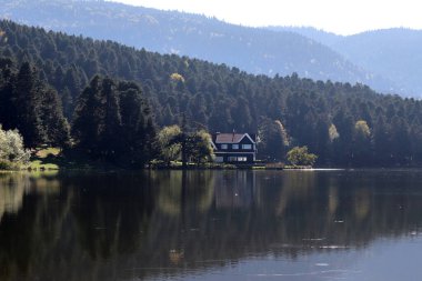 Gölün kıyısında bir villa. Golcuk - Bolu, Türkiye