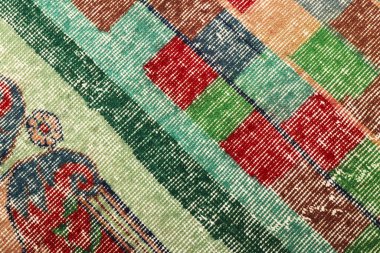 Textures and patterns in color from woven carpets clipart