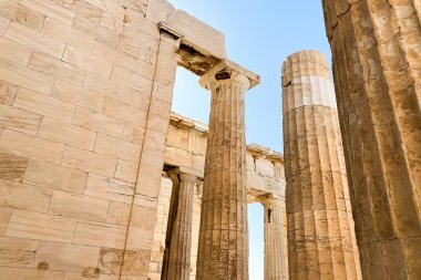 Atina Akropolü, Yunanistan 'ın sütununun ayrıntılı görünümü