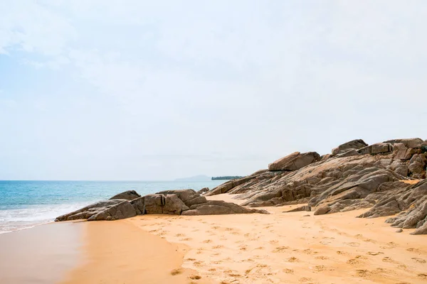 stock image Beautiful sunset landscape of the Indian Ocean coast with a sandy beach on the island of Phuket, Thailand