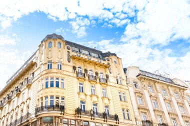 Avusturya başkentinin merkezindeki güzel şehir mimarisi Viyana şehri.