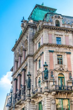 Avusturya, Viyana 'nın merkezindeki binaların güzel şehir mimarisi 