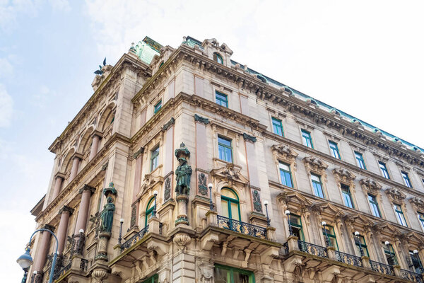 Beautiful city architecture of buildings in the centre of Vienna, Austria