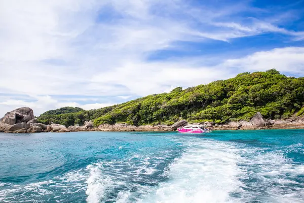 Stock image Similan islands - November 10, 2023: Cruise boats near the Similan Islands with paradise views, snorkeling and diving spots  