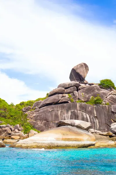 stock image Beautiful landscape of the Similan Islands in Thailand - most famous islands with paradise views and snorkeling and diving spots 