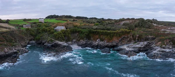 Splendida Immagine Aerea Drone Paesaggio Della Prussia Cove All Alba — Foto Stock