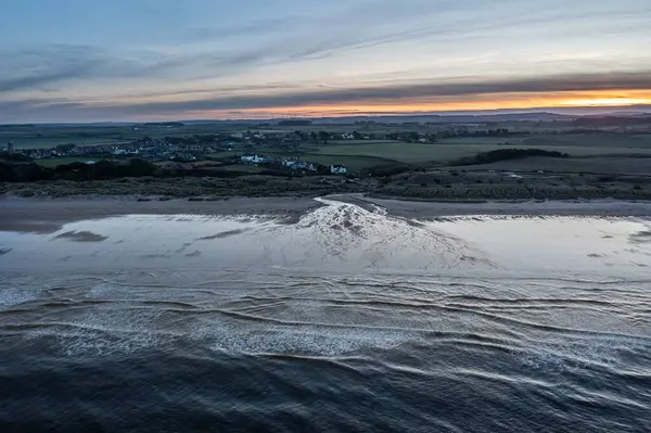 잉글랜드 북부의 Northumberland 해변의 아름다운 이미지 로열티 프리 스톡 사진