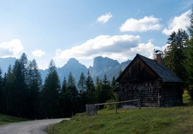 Antik Alp kulübesi, tirol, Avusturya