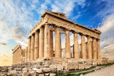 Parthenon tapınağı. Atina, Yunanistan 'da Akropolis. Parthenon, Yunanistan 'daki Atinalı Akropolis tapınağı olup tanrıça Athena' ya adanmıştır..