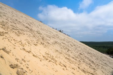Fransa 'da Bordeaux yakınlarında kum tepeciği