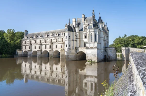 Знаменитый Средневековый Замок Шато Шенонсо Франция — стоковое фото