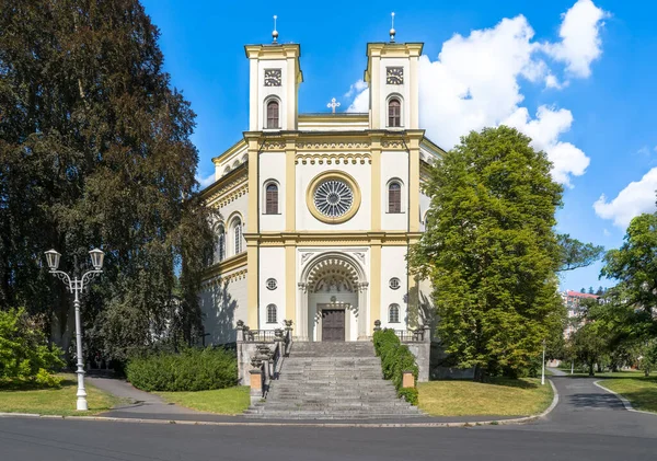 Igreja Assunção Nossa Senhora Cidade Termal Checa Marianske Lazne — Fotografia de Stock