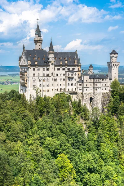 Världsberömda Neuschwanstein Slott Bayern Tyskland — Stockfoto