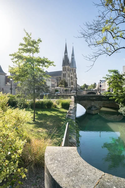 stock image The Notre-Dame-en-Vaux - Roman Catholic church located in Chalons-en-Champagne, France