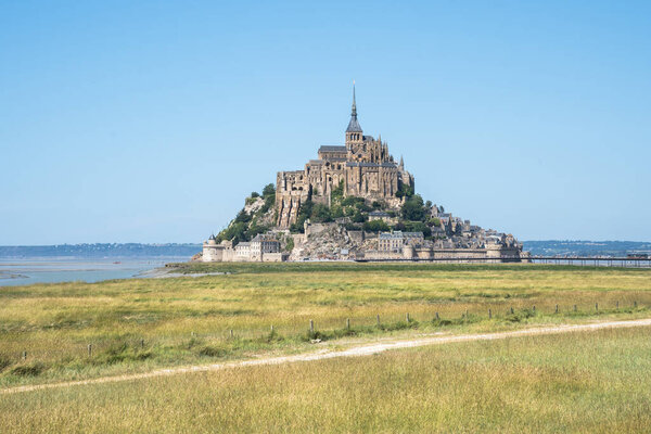 World famous Abbey Mont Saint Michel, France