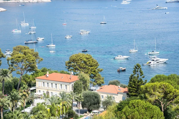 Bay Villefranche Sur Mer Panoramisch Uitzicht Côte Azur Frankrijk — Stockfoto