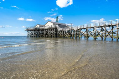 Sankt Peter Ording, Almanya 'da Kuzey Denizi Plajı