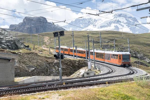 Famoso Treno Ruote Dentate Zermatt Gornergrat Svizzera — Foto Stock