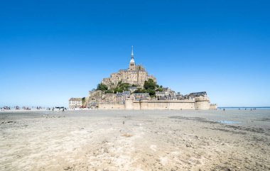 Dünyaca ünlü Abbey Mont Saint Michel, Fransa