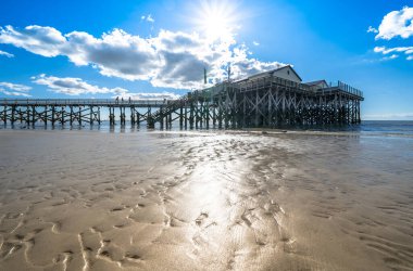 North Sea beach in Sankt Peter Ording, Germany