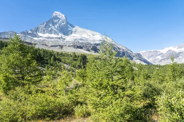 Alpine Landscape Mit Famous Matterhorn Peak Zermatt Switzerland — Stock Photo, Image