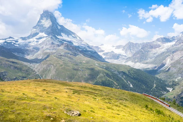 Alpine Landscape Mit Famous Matterhorn Peak Zermatt Switzerland — стоковое фото