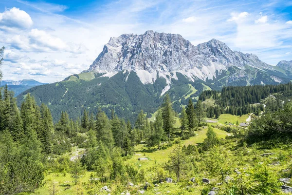 Vista Para Maciço Zugspitze Alemanha — Fotografia de Stock