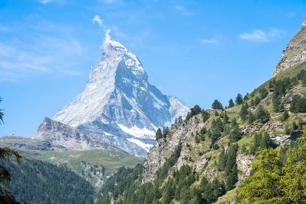 Alpine Landscape Mit Famous Matterhorn Peak Zermatt Switzerland — Zdjęcie stockowe