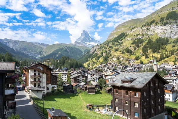 Вид Воздуха Пик Церматт Маттерхорн Швейцария — стоковое фото