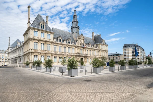 Famoso Hermoso Ayuntamiento Reims Francia — Foto de Stock