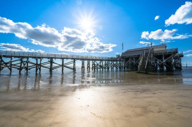 Sankt Peter Ording, Almanya 'da Kuzey Denizi Plajı