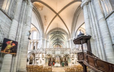 Famous Eglise Sainte-Madeleine from 13th century, Troyes, France