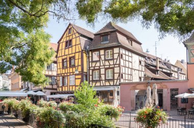 Colorful half-timbered houses in Colmar, Alsace, France