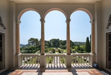 Famous Villa Ephrussi de Rothschild in Nice, France clipart